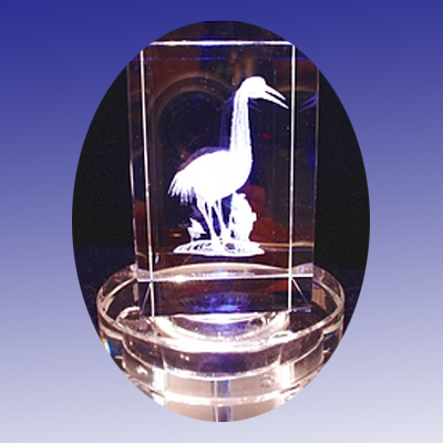 Egret (3D, 50x50x80 mm/2x2x3 inch)