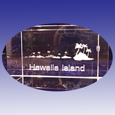 Hawaii Island (3D, 50x50x80 mm/2x2x3 inch)