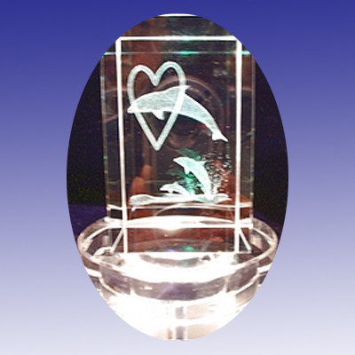Dolphin-Heart (3D, 50x50x80 mm/2x2x3 inch)