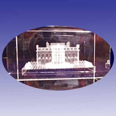 White House (3D, 50x50x80 mm/2x2x3 inch)